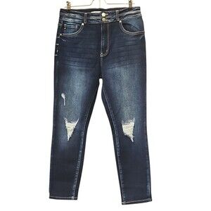 Kancan for Maurices Jeans Women’s Size 29 Exclusive High Rise Dark Wash Distress